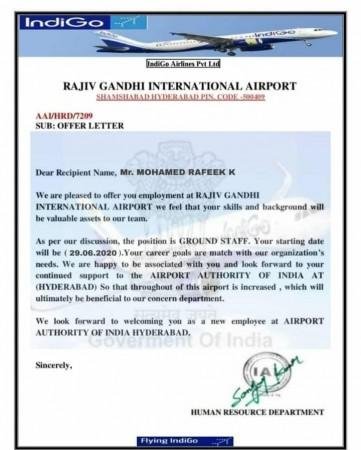 IndiGo Airline Job Scam