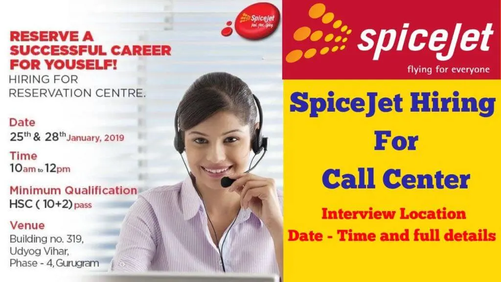 SpiceJet Hiring Reservation Executive in 2026 – Freshers & Experience Can apply