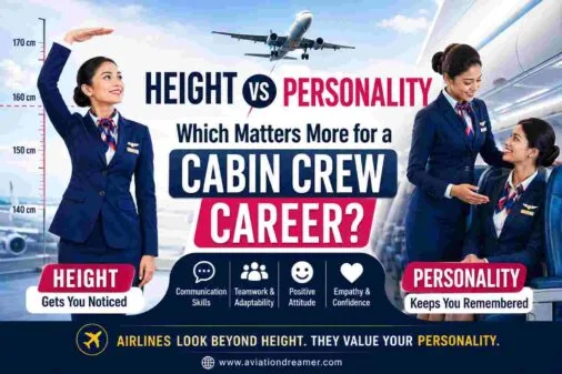 height vs personality cabin crew